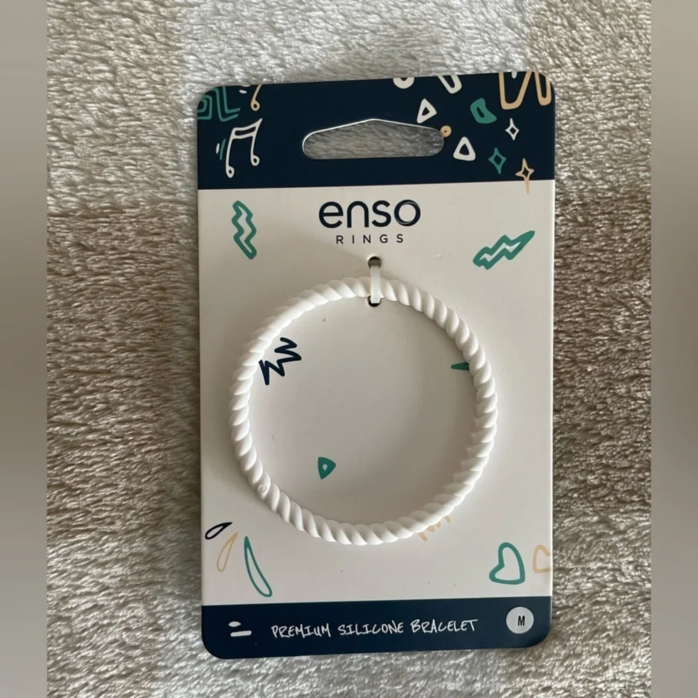 White Silicone Bracelet size medium